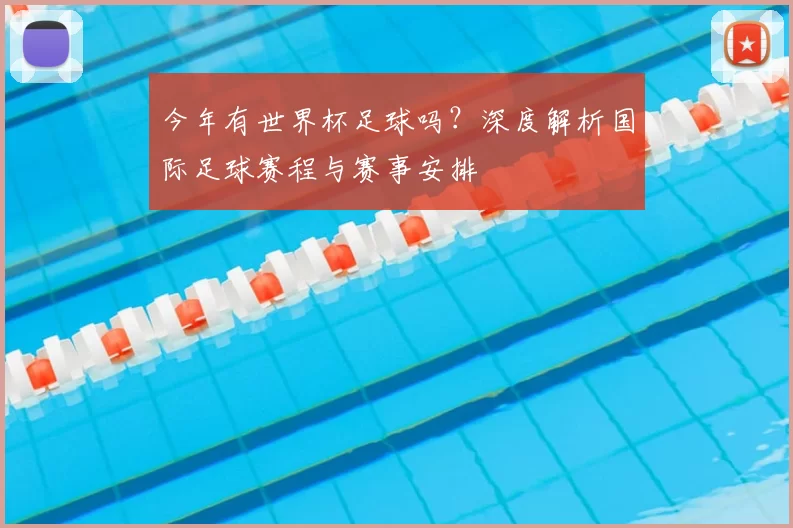 今年有世界杯足球吗？深度解析国际足球赛程与赛事安排
